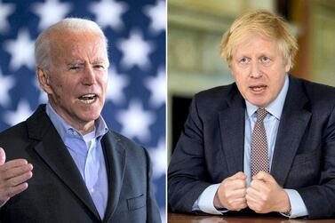 Left: US President Joe Biden, right: British Prime Minister Boris Johnson. Getty Images