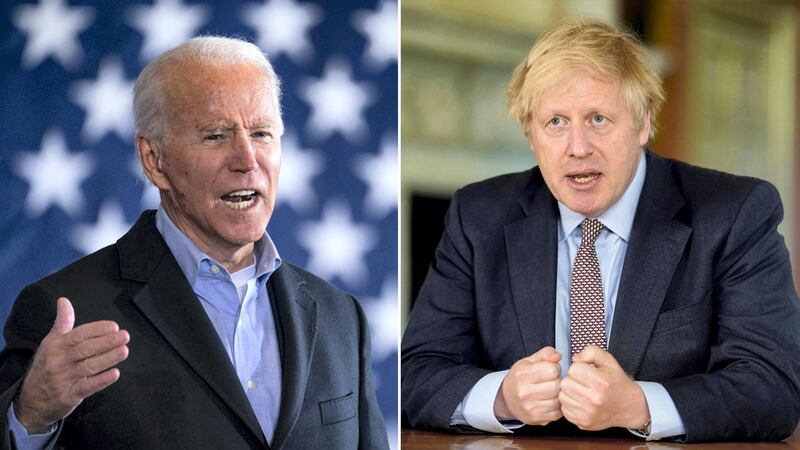 Left: US President Joe Biden, right: British Prime Minister Boris Johnson. Getty Images