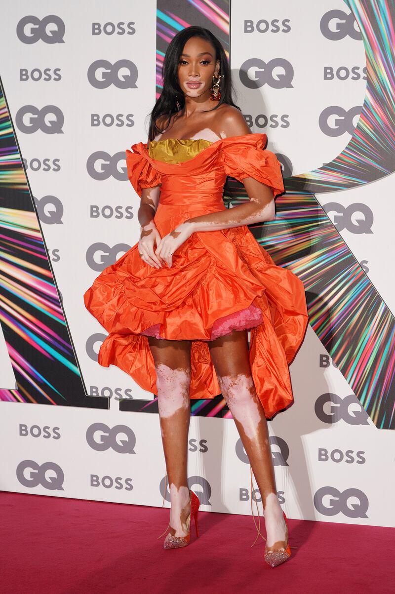 Winnie Harlow attends the GQ Men of the Year Awards at the Tate Modern on September 1, 2021 in London, England. AP