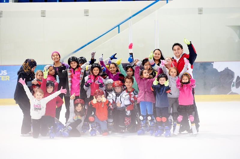 The ZSC Weekend Kids Club for ages 5 to 12 will include activities such as ice skating, bowling and arts and crafts. Courtesy Zayed Sports City