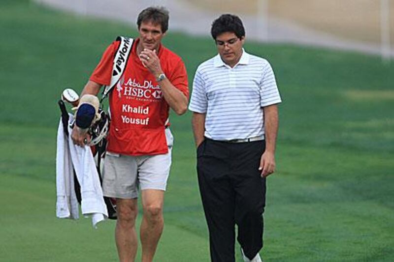 UAE coach Chris Vallender and Khalid Yousuf.