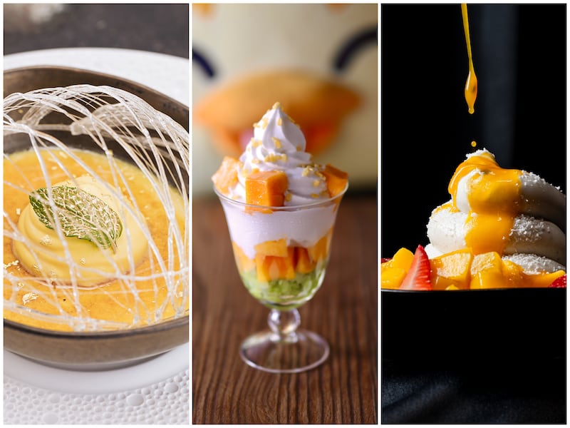 From left: Beluga, Sticky Rice and Gia have mango desserts on the menu