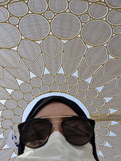 Sara Al Mansoori pictured on one of her many visits to Expo 2020 Dubai. Photo: Sara Al Mansoori