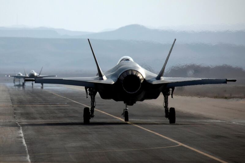 FILE PHOTO: An Israeli F35 aircraft is seen on the runway during "Blue Flag", an aerial exercise hosted by Israel with the participation of foreign air force crews, at Ovda military air base, southern Israel November 11, 2019. Picture taken November 11, 2019. REUTERS/Amir Cohen/File Photo