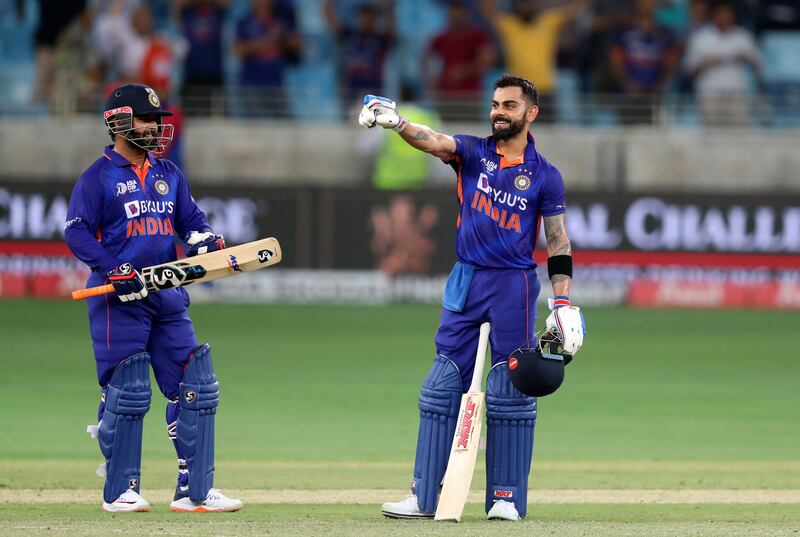 Virat Kohli reached a long-waited century in the Asia Cup match against Afghanistan in Dubai. Chris Whiteoak / The National