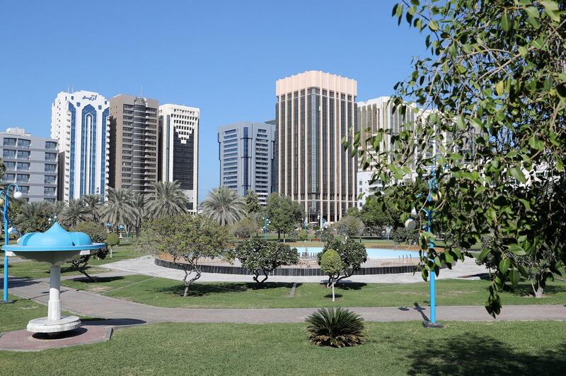 Abu Dhabi, United Arab Emirates - December 13, 2018: Al Khalidiya Park, Al Khaleej Al Arabi Street. Pictures of different parks all over Abu Dhabi. Thursday the 13th of December 2018 in Abu Dhabi. Chris Whiteoak / The National