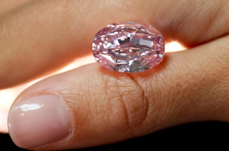 The 14.83-carat stone's final sale price set a world record. Reuters