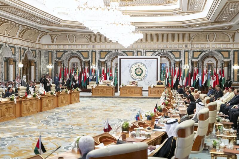 MECCA, SAUDI ARABIA - May 31, 2019: HH Sheikh Mohamed bin Zayed Al Nahyan, Crown Prince of Abu Dhabi and Deputy Supreme Commander of the UAE Armed Forces (), heads the UAE delegation to the Arab League emergency summit in Mecca.

( Rashed Al Mansoori / Ministry of Presidential Affairs )
---