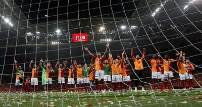 Soccer Football - Super Lig - Galatasaray v Besiktas - Turk Telekom Arena, Istanbul, Britain - May 5, 2019  Galatasaray players celebrate after the match    REUTERS/Murad Sezer