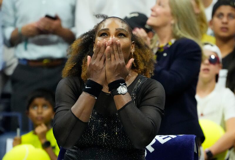 Serena Williams of the USA after beating Danka Kovinic of Montenegro. Reuters