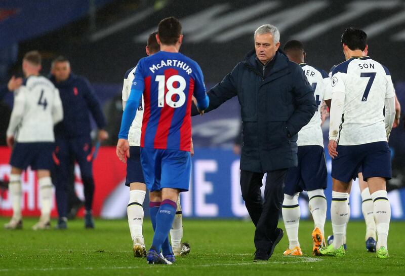 Tottenham manager Jose Mourinho after the match. Getty