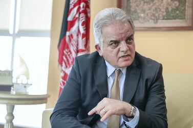 Afghanistan ambassador Farid Zikria speaks with The National at his office in Abu Dhabi September 25, 2019. Victor Besa / The National.