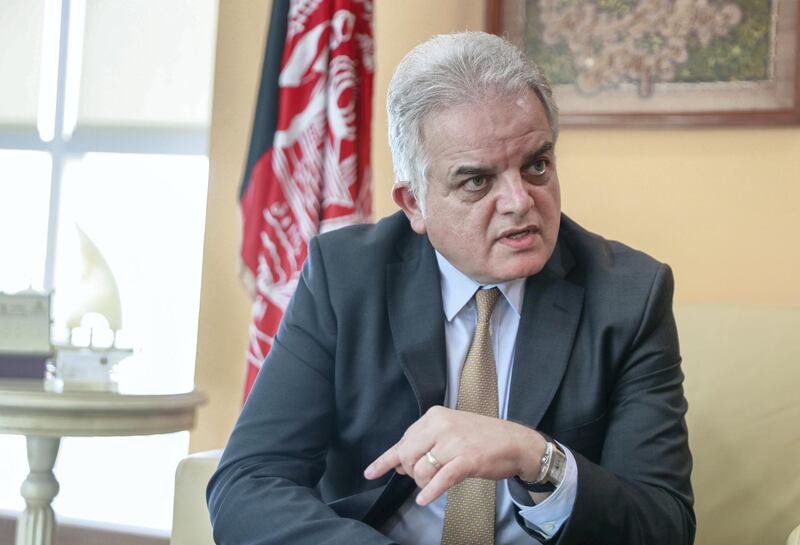 Abu Dhabi, United Arab Emirates, September 25, 2019.    Interview with Afghan Ambassador to the U.A.E., Abdul Farid Zikria.Victor Besa / The NationalSection:  NAReporter:  Khaled Oweis