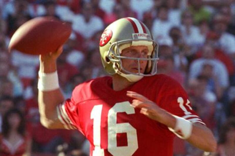 Legendary San Francisco 49ers quarterback Joe Montana.