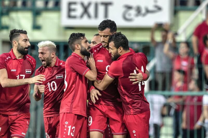 DUBAI, UNITED ARAB EMIRATES. 15 OCTOBER 2019.  STANDALONE. Football, Syria versus Guam at Al Maktoum bin Rashid Stadium. (Photo: Antonie Robertson/The National) Journalist: John McAuley. Section: Sport.
