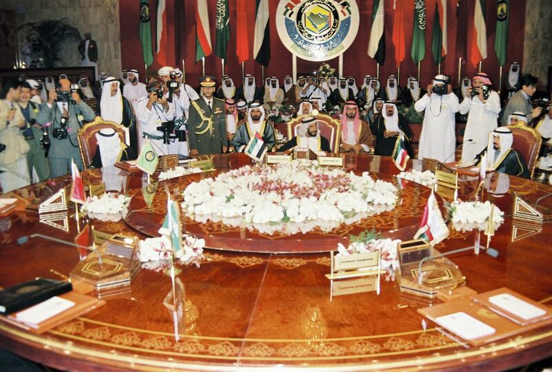 The first GCC summit is held at the InterContinental Abu Dhabi on May 25, 1981. Photo: National Archives