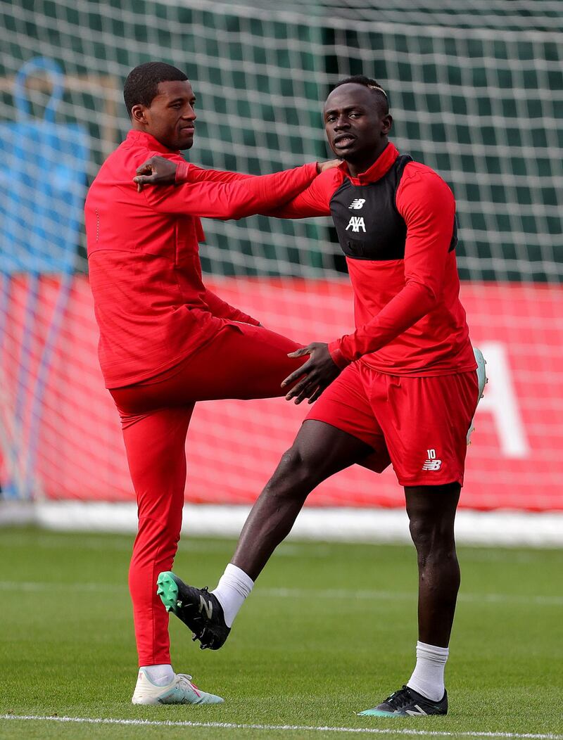 Georginio Wijnaldum, left, and Sadio Mane. PA