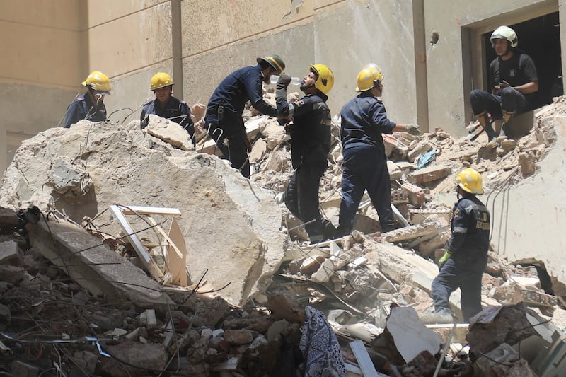 The search for survivors amid the rubble is underway. EPA