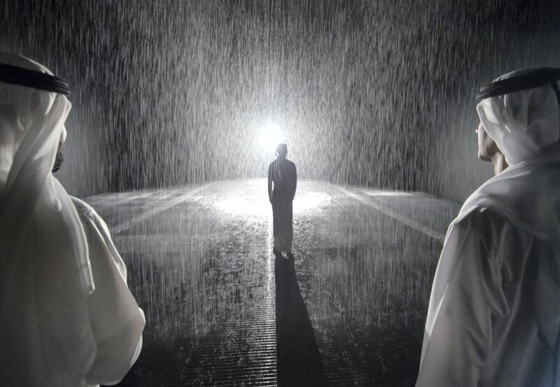 The Rain Room at Sharjah Art Foundation. Courtesy Sharjah Art Foundation