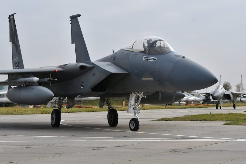 A US Air Force F-15E Strike Eagle. AFP