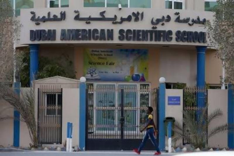 The Dubai American Scientific school has been in hot water since August, when the KHDA ordered it to stop enrolling pupils. Pawan Singh / The National