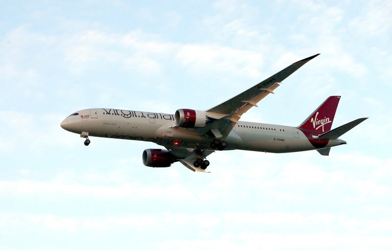 The Virgin Atlantic flight is due to take place from London Heathrow to New York JFK on November 28. PA
