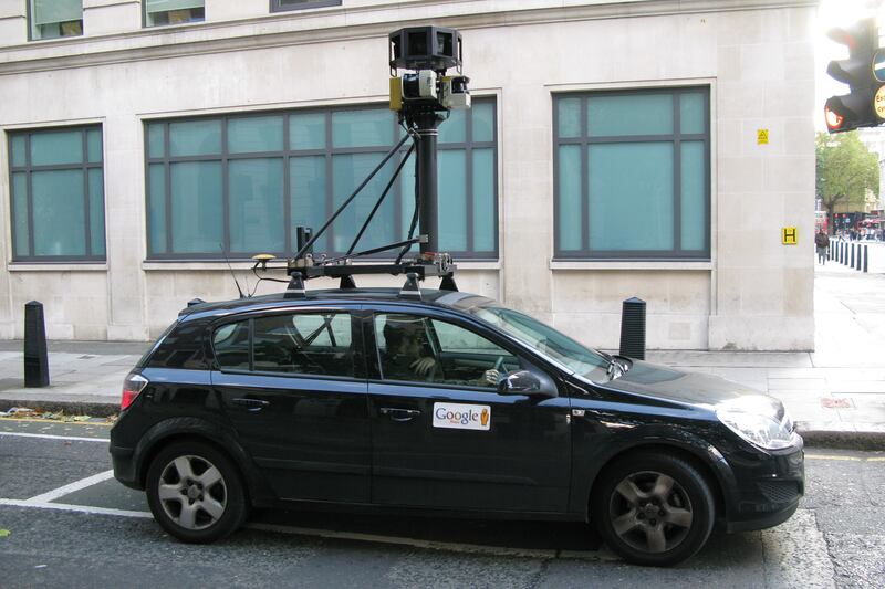 A Google Street View camera car makes its way through London in 2008, creating innovative mapping. Getty Images