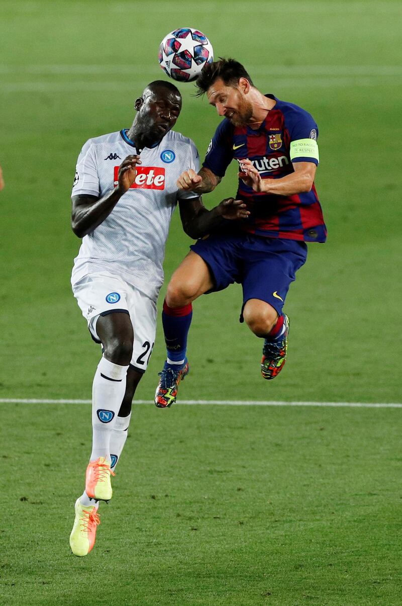 IN: Kalidou Koulibaly is on the radar of a host of Europe's top clubs with Napoli preparing for a bidding war for the Senegalese's signature. The Italian club's valuation of €80 million for the centre-back will not put City off if Guardiola feels Koulibaly is the right man. EPA