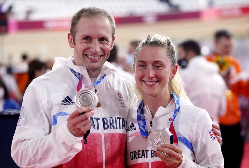 Laura Kenny and Jason Kenny who have been awarded a Damehood and a Knighthood for services to Cycling in the New Year honours list.