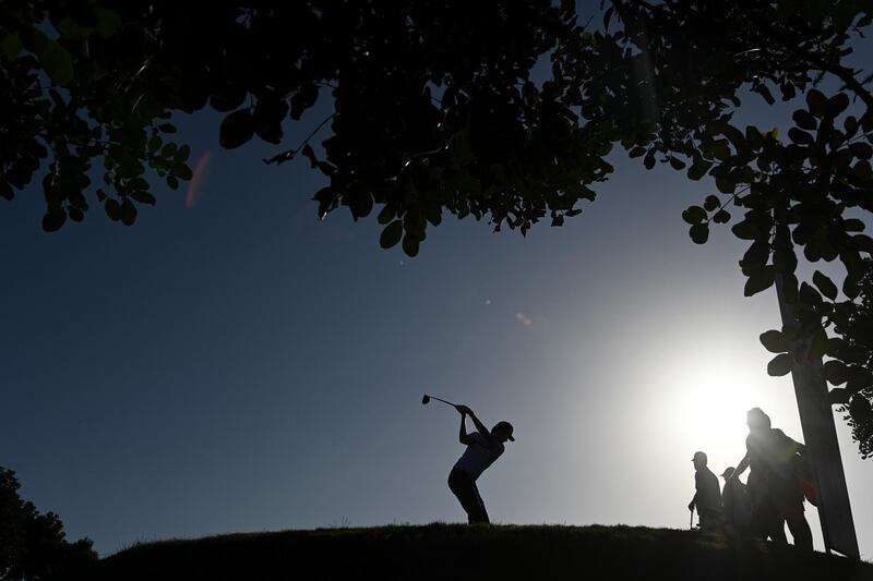 English golfer Steven Brown tees off on the second hole during Day 1 of the Cyprus Open at Aphrodite Hills Resort on Thursday, October 29. Getty
