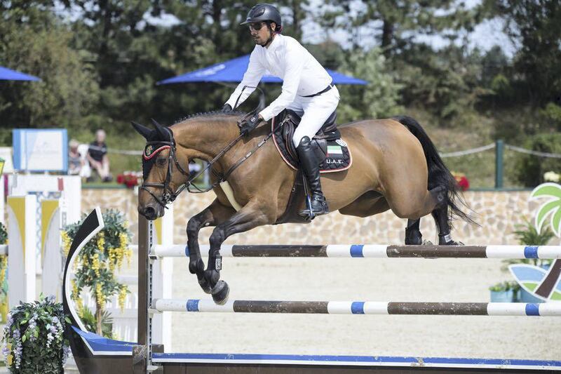 Abdullah Al Muhairi on Cha Cha Cha 7. Courtesy of Emirates Equestrian Federation