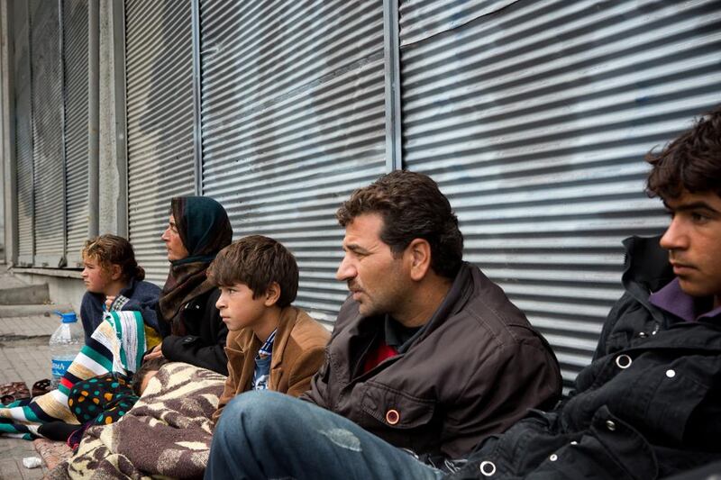 A Syrian family in Istanbul. Millions have fled Syria with Turkey hosting many of these people. Kerem Uzel for The National