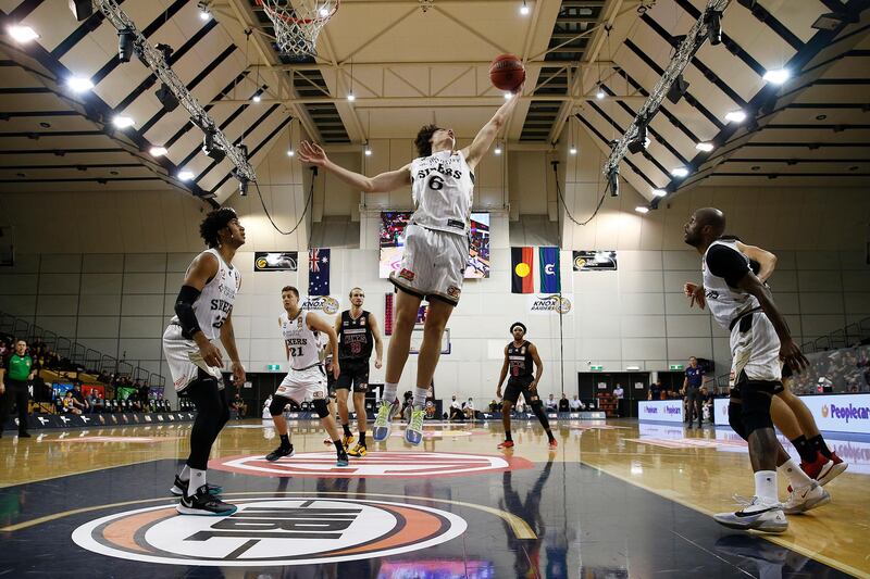 Adelaide 36ers' Josh Giddey picks up a rebound during the NBL Cup match against the Illawarra Hawks and the  at State Basketball Centre in Melbourne on Thursday, March 4. The Hawks won 98-89. Getty