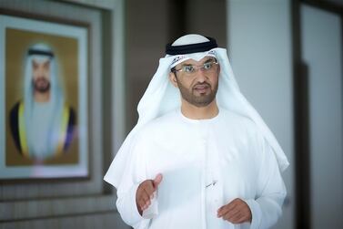 Dr Sultan Al Jaber on Sunday chaired the first meeting of the new board of the Emirates Development Bank’s. Courtesy: Adnoc