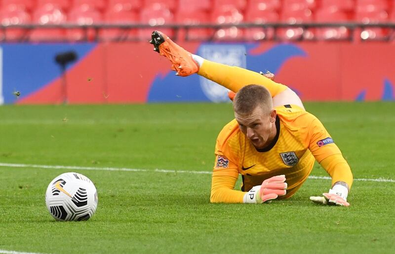 ENGLAND RATINGS: Jordan Pickford - 7: Dealt with most things thrown at him and one thumping pass almost put Marcus Rashford through on goal. Reuters