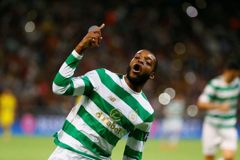 Soccer Football - Champions League Playoffs - FC Astana v Celtic - Astana, Kazakhstan - August 22, 2017     Celtic’s Olivier Ntcham celebrates scoring their second goal   REUTERS/Shamil Zhumatov