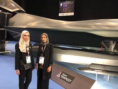 Maryam Al Nuaimi (left) and Ashwaq Saleh are hoping to join UAE's space sector as engineers. Courtesy: Ms Al Nuaimi 