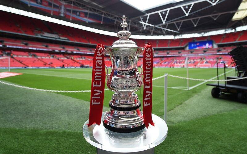 The FA Cup on display ahead of the English FA Cup final between Manchester United and Crystal Palace at Wembley Stadium in London, Britain, 21 May 2016. Andy Rain / EPA