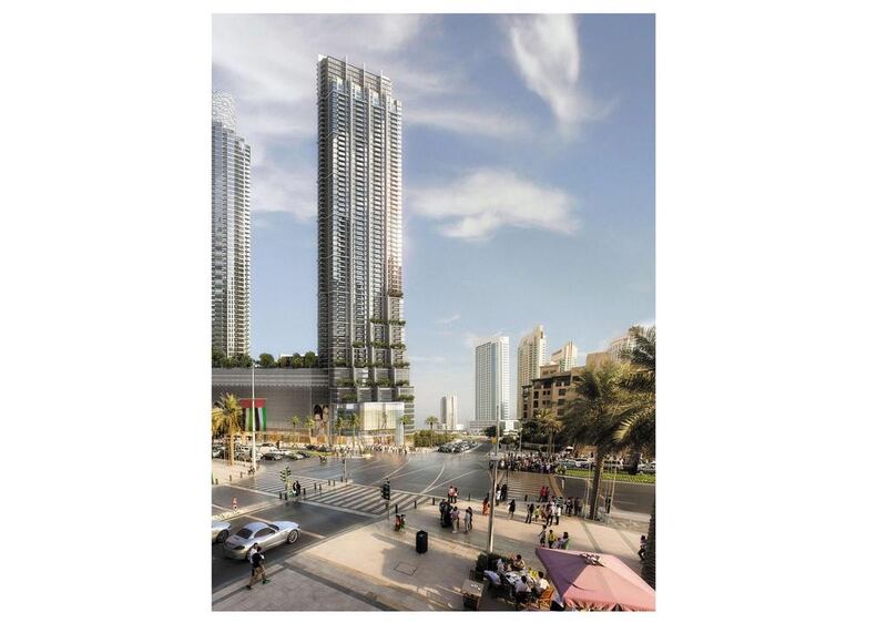 Emaar is launching its Boulevard Point homes, with direct access to The Dubai Mall. Courtesy Emaar

