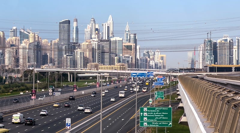 Authorities said traffic was back to normal on Sheikh Zayed Road on Wednesday. Victor Besa / The National