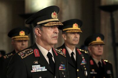 Defence Minister Hulusi Akar lacks Recep Tayyip Erdogan’s charisma, political savvy or popularity. AP Photo