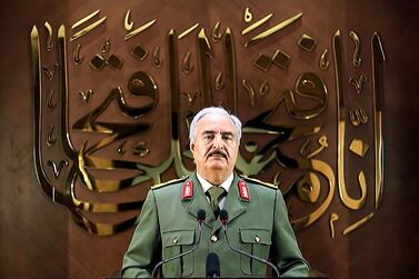 Field Marshal Khalifa Haftar, commander of the Libyan National Army, has been in talks with the UN envoy for Libya. AFP