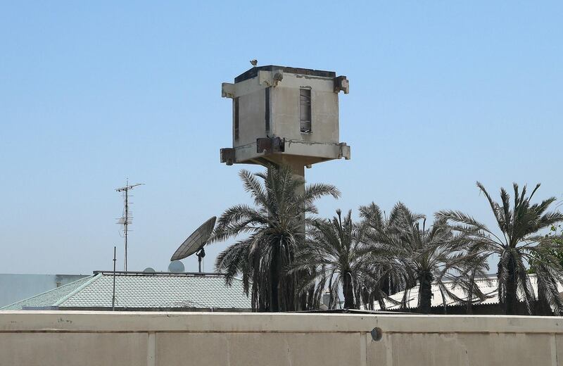 View of the old water tank in Jumeirah area in Dubai on June 14,2021. Pawan Singh / The National. 