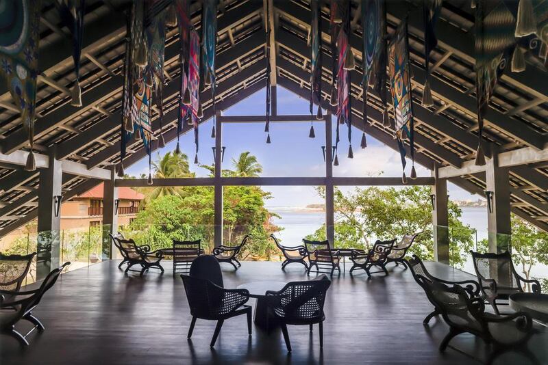 The lobby upper deck of the Anantara Kalutara. It’s the most recent Bawa project in Sri Lanka, based on a design completed after his death in 2003, and a 45-minute drive from Lunuganga. Courtesy Anantara Kalutara