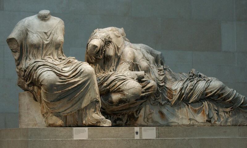 Part of the Parthenon Marbles collection in the British Museum, London. PA