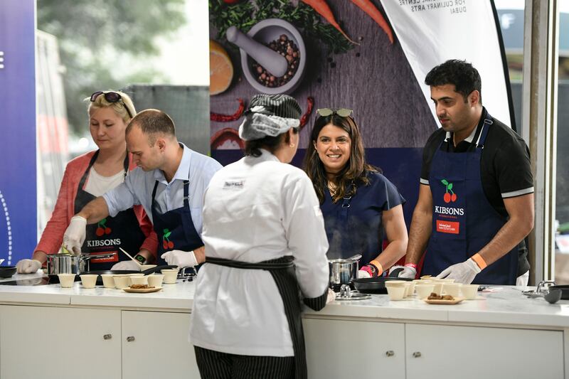 Cooking challenges and workshops are conducted throughout the day at the festival 