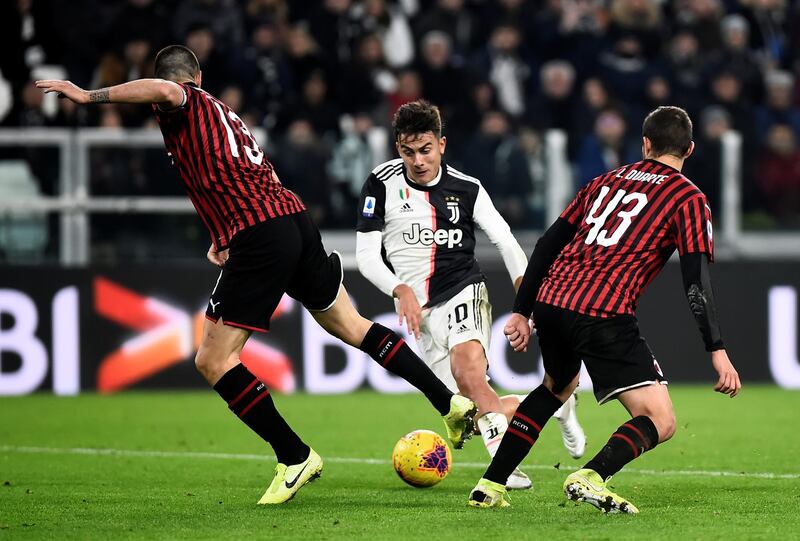 Soccer Football - Serie A - Juventus v AC Milan - Allianz Stadium, Turin, Italy - November 10, 2019 Juventus' Paulo Dybala in action REUTERS/Massimo Pinca