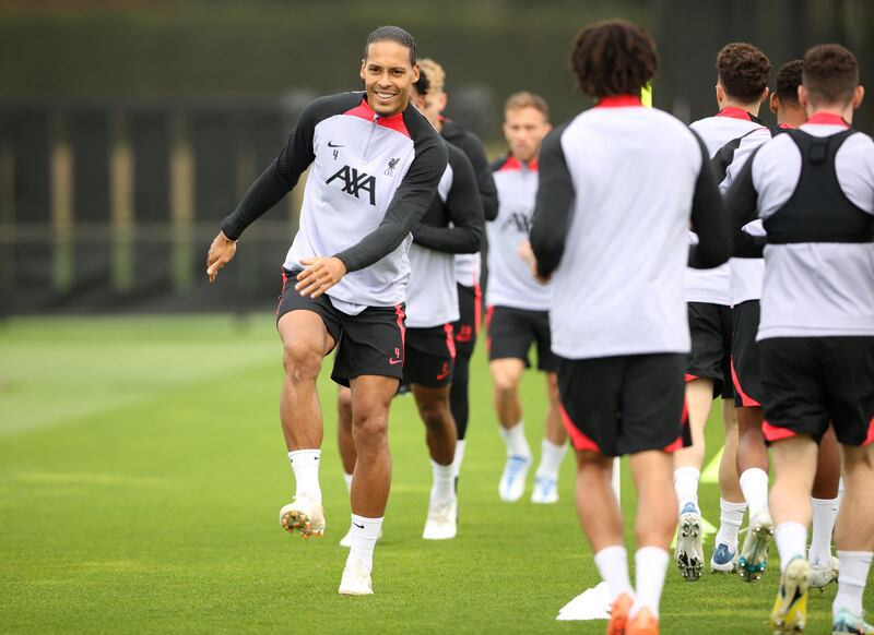 Liverpool's Virgil van Dijk during training. Reuters