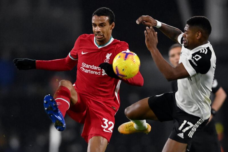 Joel Matip – 4: The German lacked authority and looked skittish when the defence came under pressure. Withdrawn with a back injury at half time and replaced by Minamino. AP