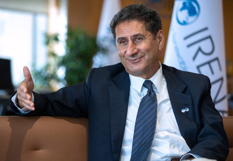 Francesco La Camera, director general of the International Renewable Energy Agency. Green hydrogen could disrupt global trade and bilateral energy relations, Irena says. Victor Besa / The National